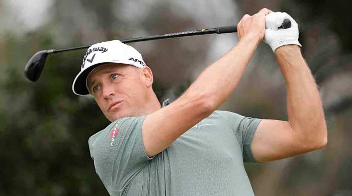 Alex Noren watches a shot during the 2023 U.S. Open.